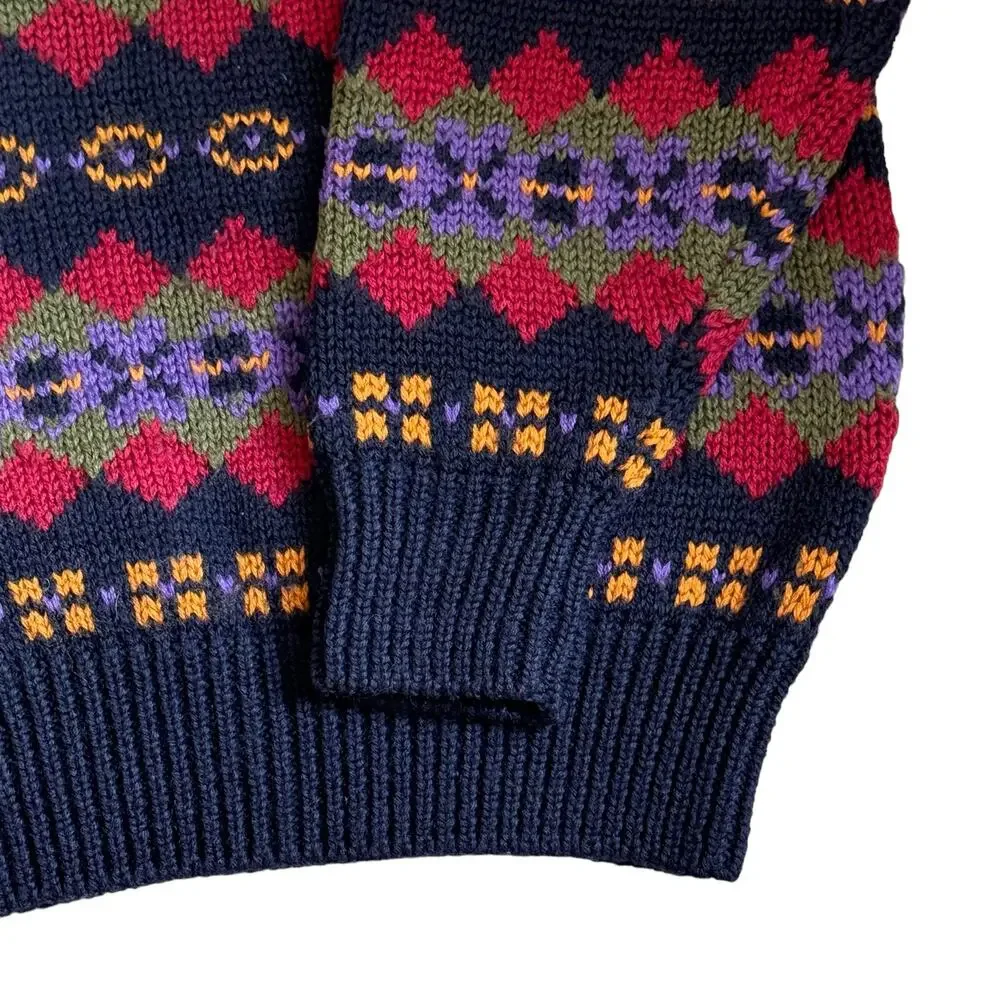 GAP Multicolor Patterned Crewneck Sweater